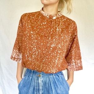 Vintage Splatter Button-Up Shirt